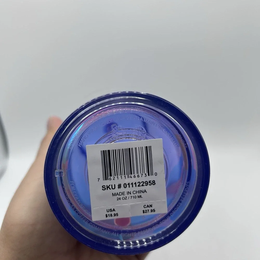 Starbucks Company Summer 2021 Collection Plastic‎ Cold Cup with Lid and Straw